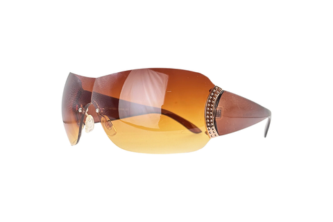 Delicious Rimless Shield Sunglasses