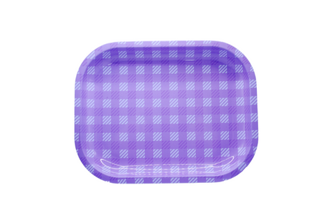 Gingham Rolling Tray