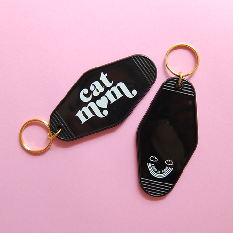 Cat mom Keychain