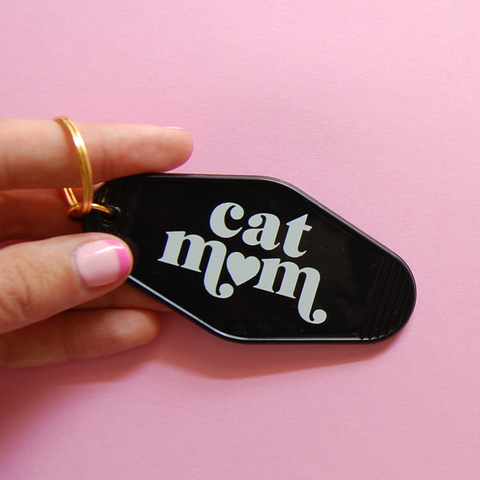 Cat mom Keychain